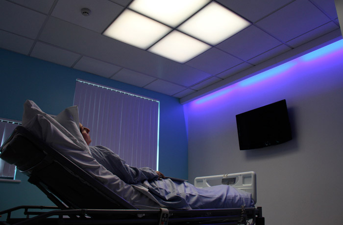 A potentially ground-breaking project is being carried out at Bradford Royal Infirmary to evaluate the influence of the built environment on the care of dementia patients. It includes use of Philips Dynamic Lighting system and the first UK installation of the company's HealWell lighting system.