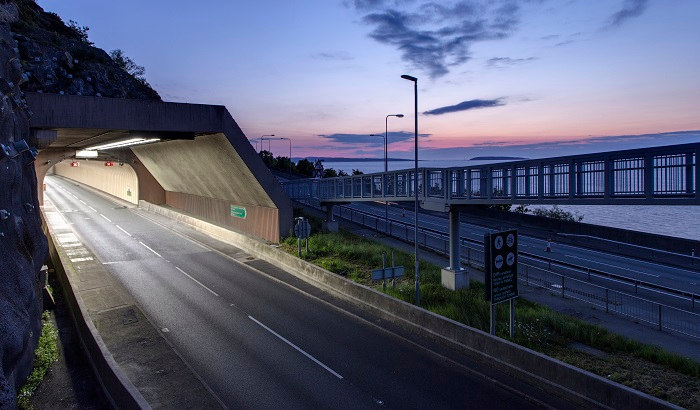 Entrance of A55 tunnel, Pen Y clip, Wales