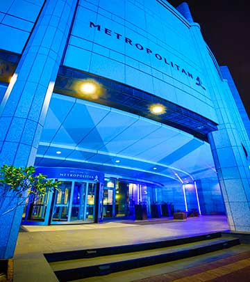 Front lit entrance to the Metropolitan building in Durbanville Cape Town